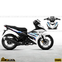 Decal dán xe Exciter 150 màu xanh tím