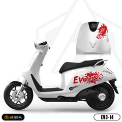 Tem Xe Evo 200 Mẫu Chữ Evo 200 màu đỏ