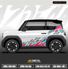 Tem Xe Vinfast VF3 Mẫu VF3-19 Ngọn Lửa - Thiết Kế Theo Yêu Cầu