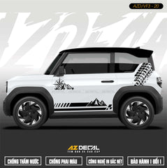 Tem Xe Vinfast VF3 Mẫu VF3-20 Núi - Thiết Kế Theo Yêu Cầu