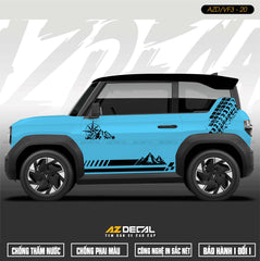 Tem Xe Vinfast VF3 Mẫu VF3-20 Núi - Thiết Kế Theo Yêu Cầu