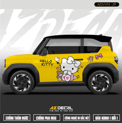 Tem Xe Vinfast VF3 Mẫu VF3-29 Hello Kitty - Thiết Kế Theo Yêu Cầu