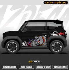 Tem Xe Vinfast VF3 Mẫu VF3-33 Hoạt Hình - Thiết Kế Theo Yêu Cầu