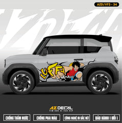 Tem Xe Vinfast VF3 Mẫu VF3-34 Luffy - Thiết Kế Theo Yêu Cầu
