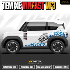Tem Xe Vinfast VF3 Mẫu VF3-39 Ngọn Lửa - Thiết Kế Theo Yêu Cầu