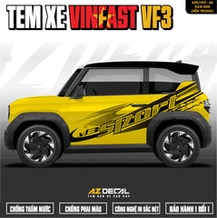 Tem Xe Vinfast VF3 Mẫu VF3-46 Sport - Thiết Kế Theo Yêu Cầu