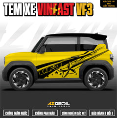 Tem Xe Vinfast VF3 Mẫu VF3-49 Sport - Thiết Kế Theo Yêu Cầu