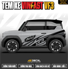 Tem Xe Vinfast VF3 Mẫu VF3-54 Sport - Thiết Kế Theo Yêu Cầu