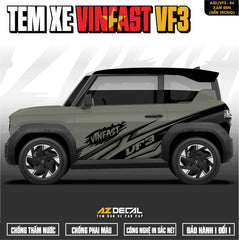 Tem Xe Vinfast VF3 Mẫu VF3-54 Sport - Thiết Kế Theo Yêu Cầu