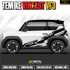 Tem Xe Vinfast VF3 Mẫu VF3-55 Sport - Thiết Kế Theo Yêu Cầu