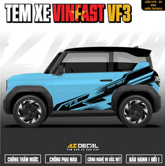 Tem Xe Vinfast VF3 Mẫu VF3-55 Sport - Thiết Kế Theo Yêu Cầu