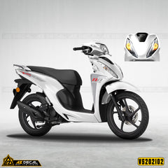 Tem xe Vision 2015 - 2021 mẫu 110 dành cho xe trắng