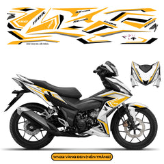 Tem Xe Winner 150 Thiết Kế Phong Cách màu vàng