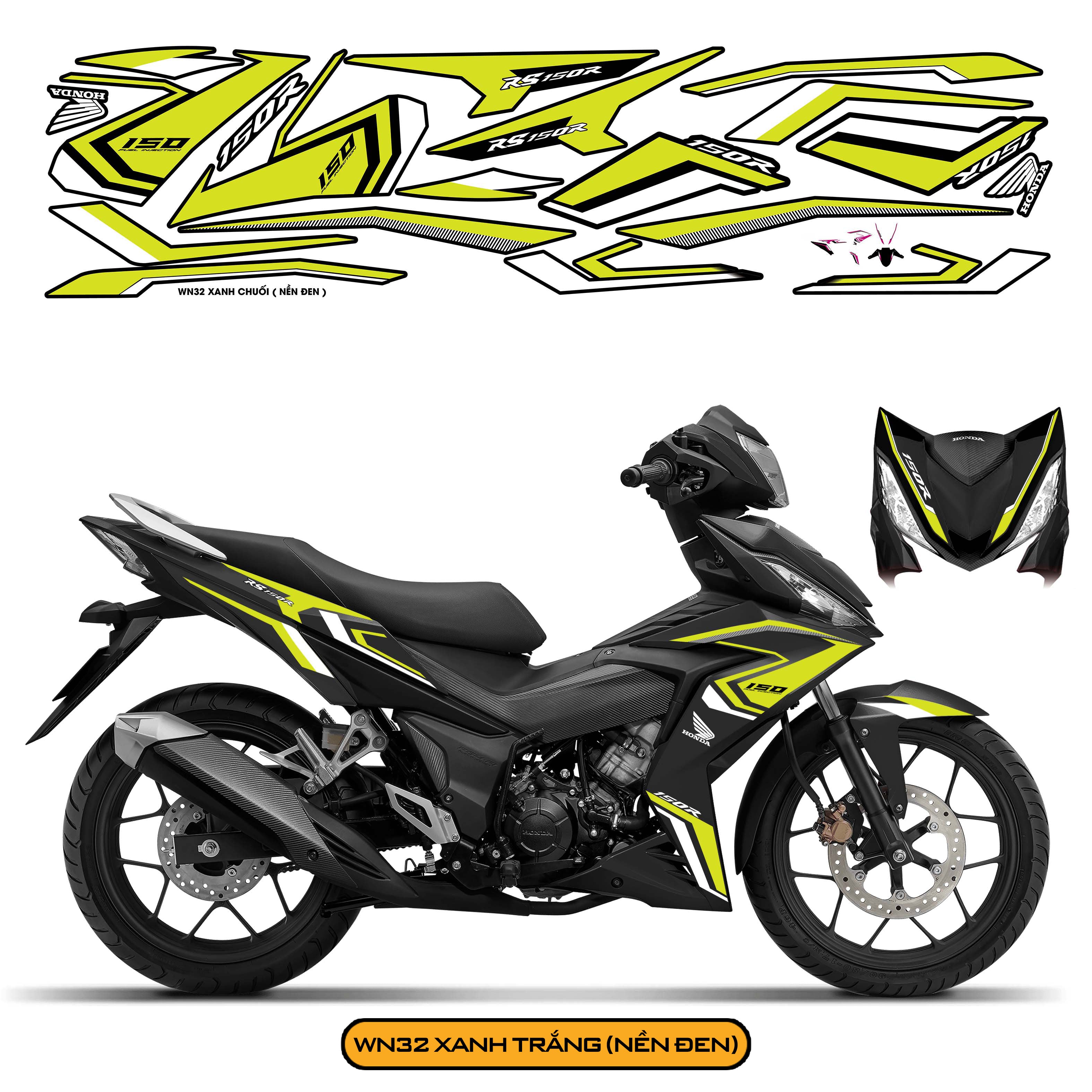 Tem Xe Winner 150 Thiết Kế Phong Cách màu xanh