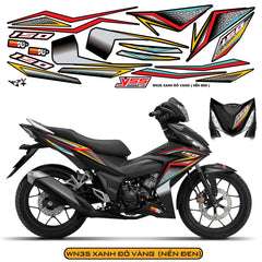 Tem Xe Winner 150 Thiết Kế Sáng Tạo màu xanh đỏ vàng