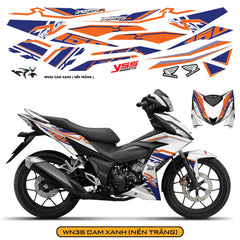 Tem Xe Winner 150 Thiết Kế Mạnh Mẽ màu cam xanh