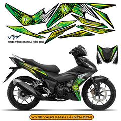 Tem Xe Winner 150 Mẫu RS150 màu vàng xanh lá