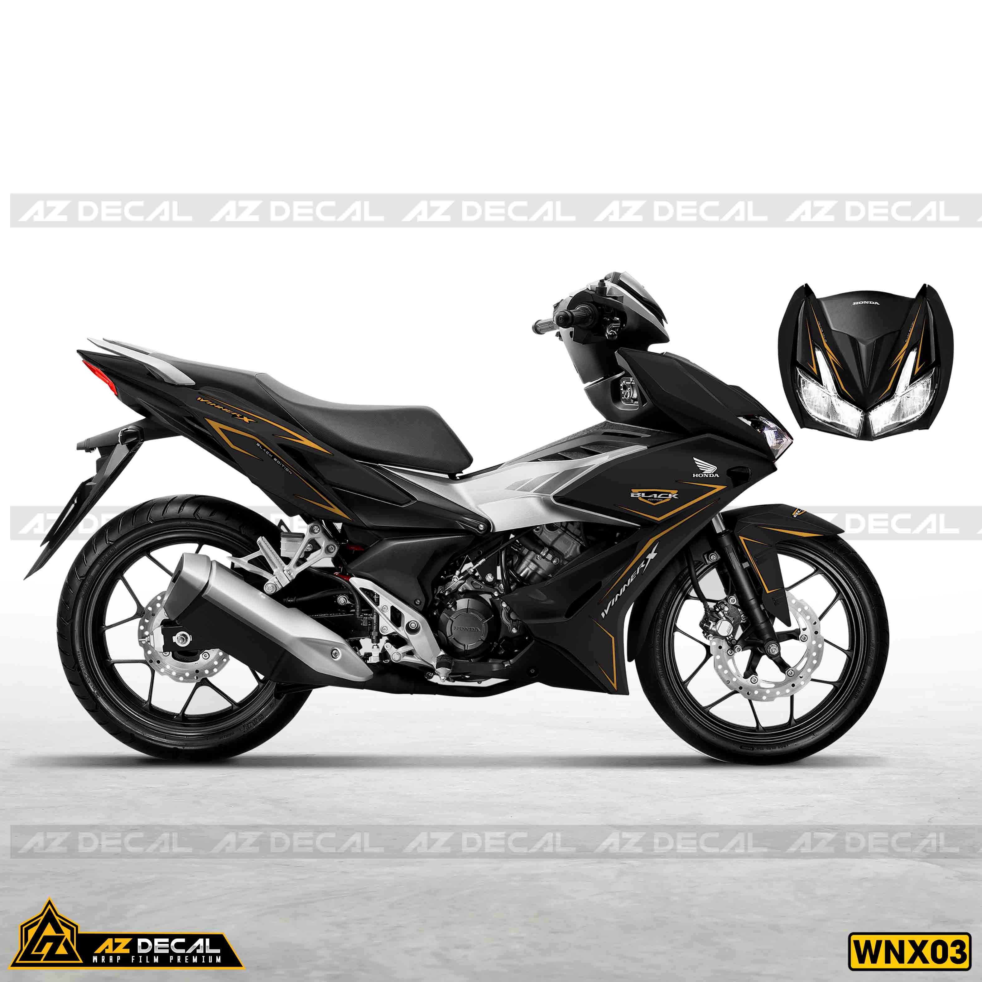 Tem xe Winner X Black Edition cho xe màu đen