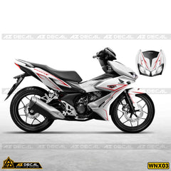 Tem xe Winner X Black Edition xe trắng