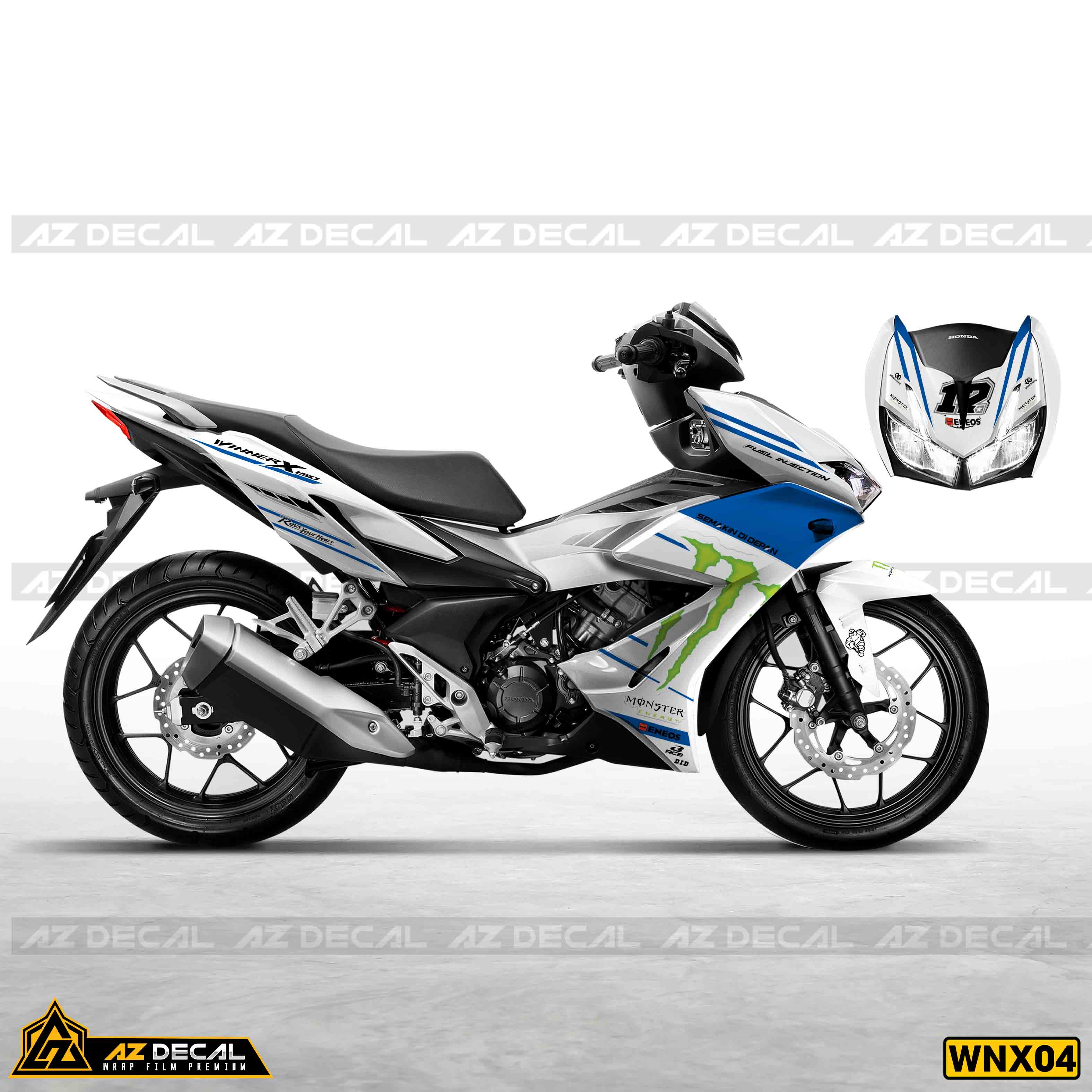 Tem xe Winner X phong cách Monster - Xe Trắng