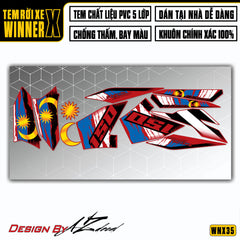 Từng tem dán trong bộ Special Edition cho Winner X đỏ