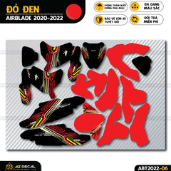 Tem xe Air Blade đỏ đen phong cách Electronics