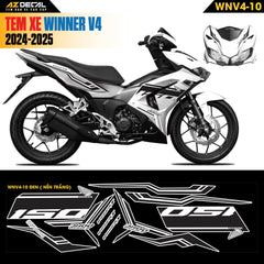 Tem Xe Winner V4 Mẫu WNV4-10 Đen