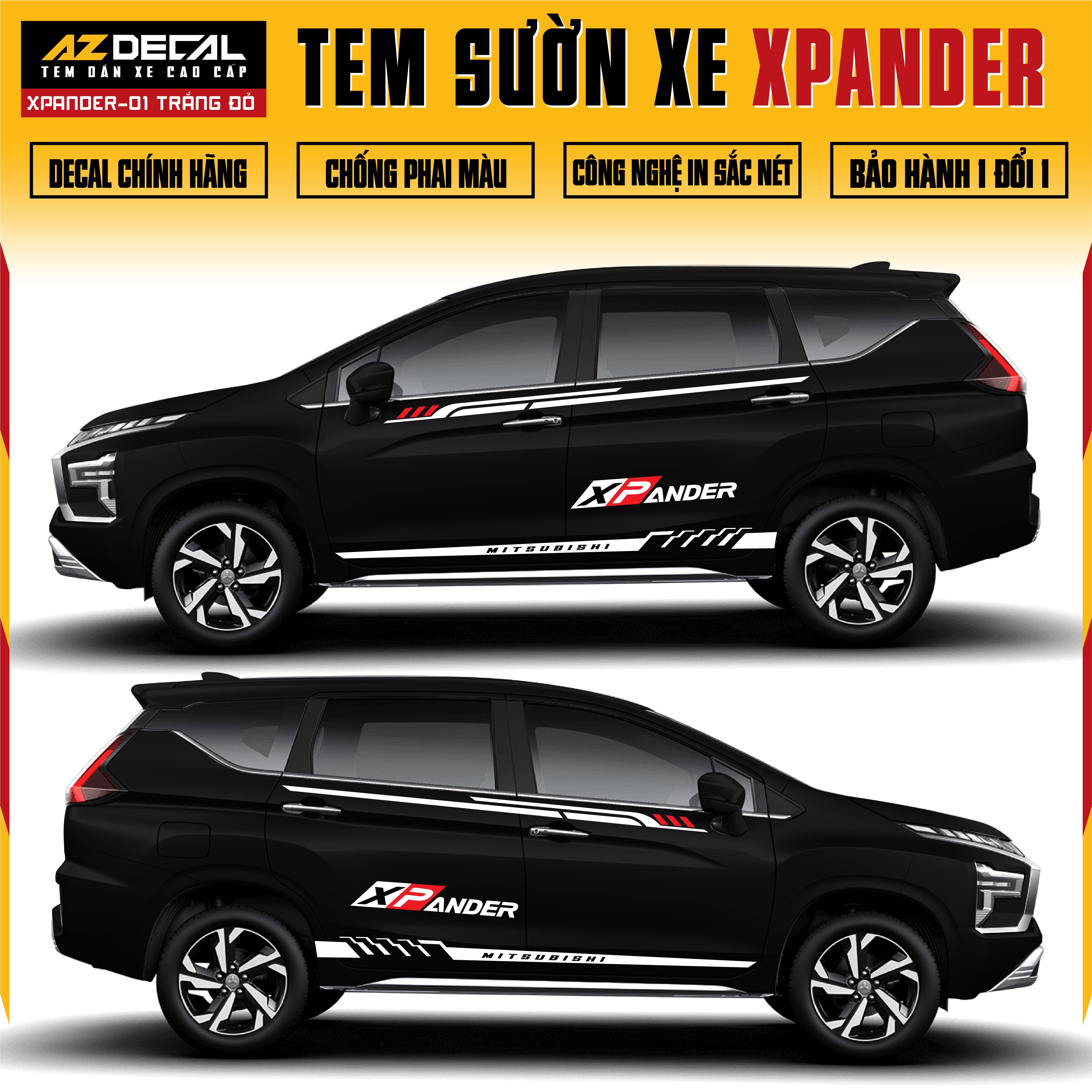 Tem Xe Xpander 01 - Tem Sườn Xe Thiết Kế Theo Yêu Cầu