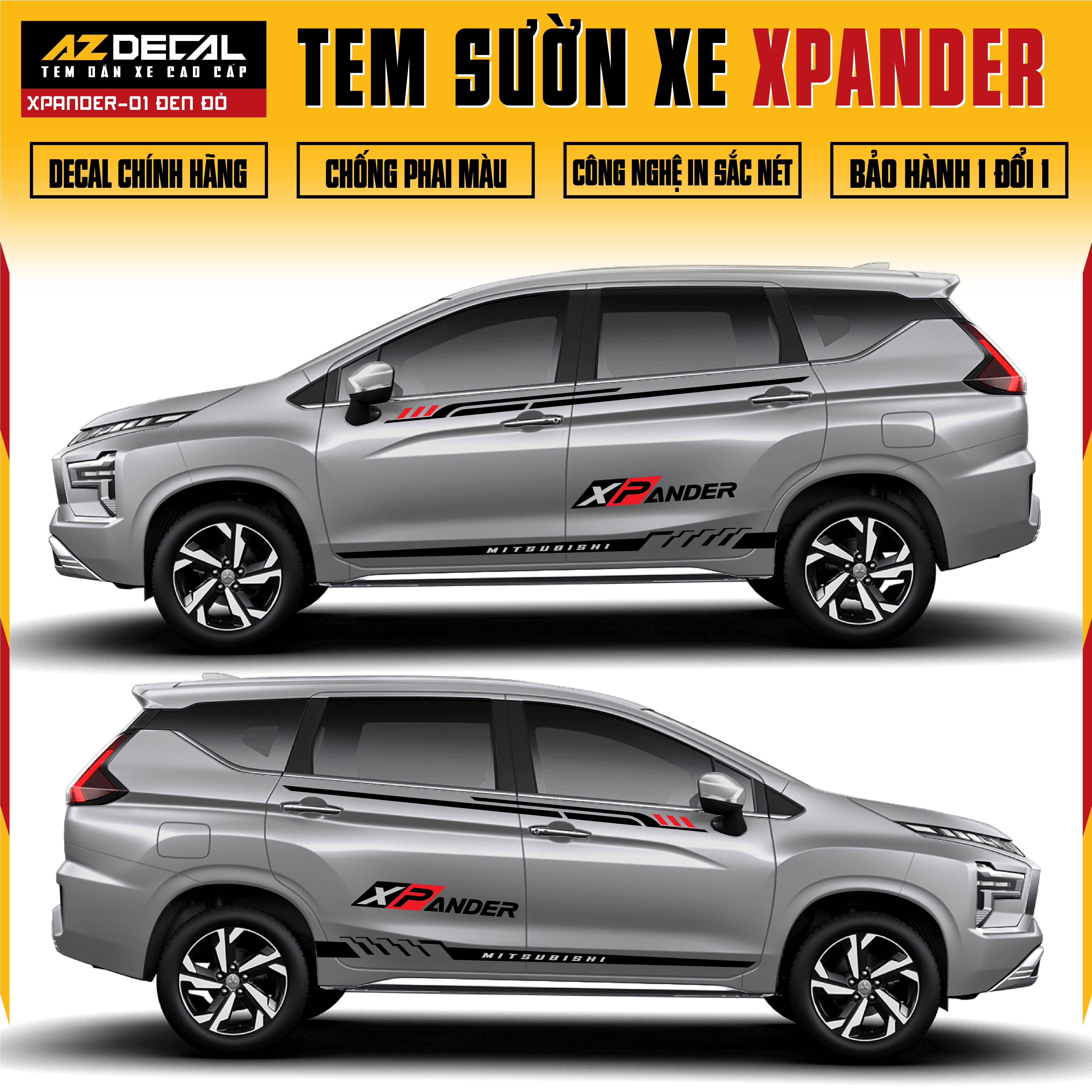 Tem Xe Xpander 01 - Tem Sườn Xe Thiết Kế Theo Yêu Cầu