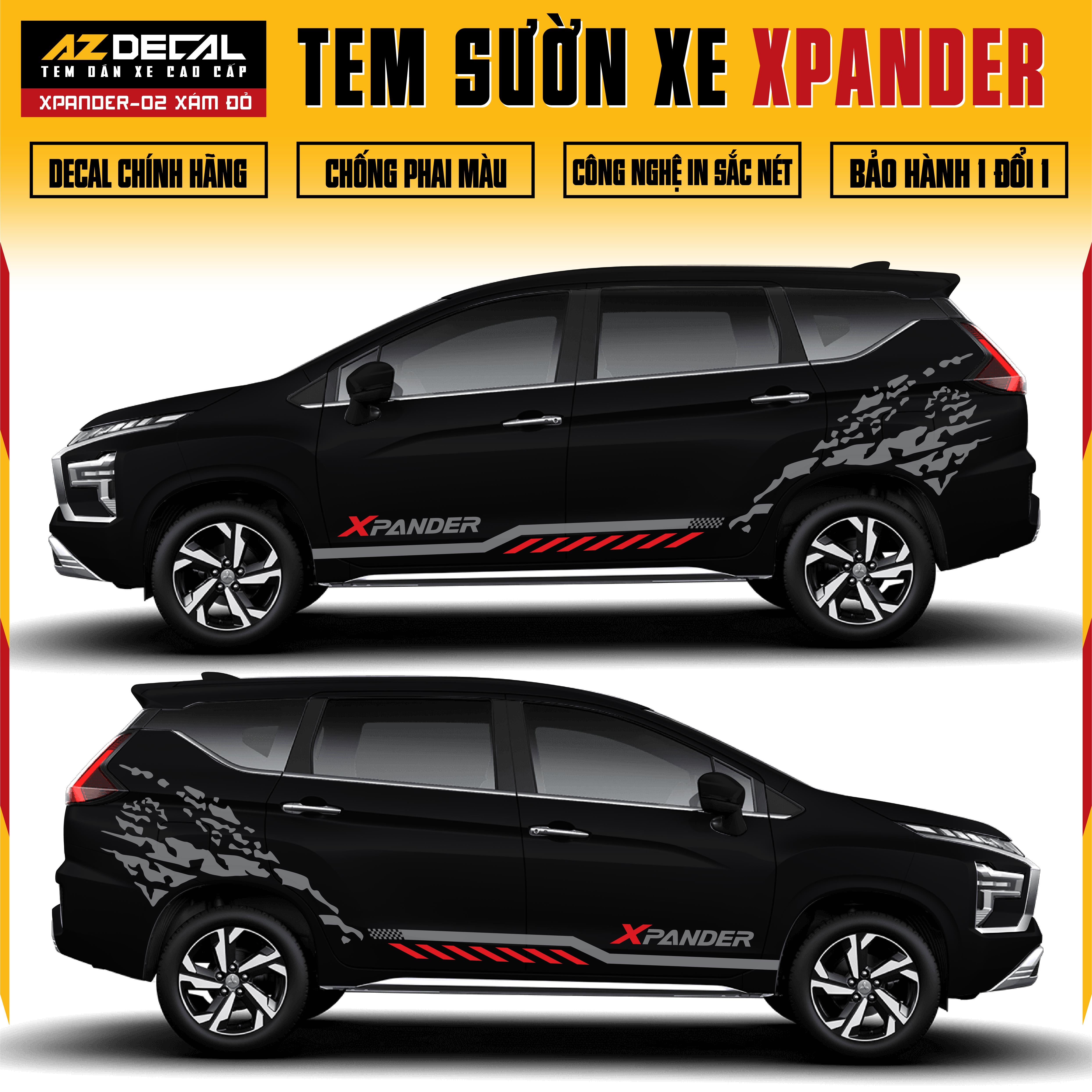Tem Xe Xpander 02 - Tem Sườn Xe Thiết Kế Theo Yêu Cầu