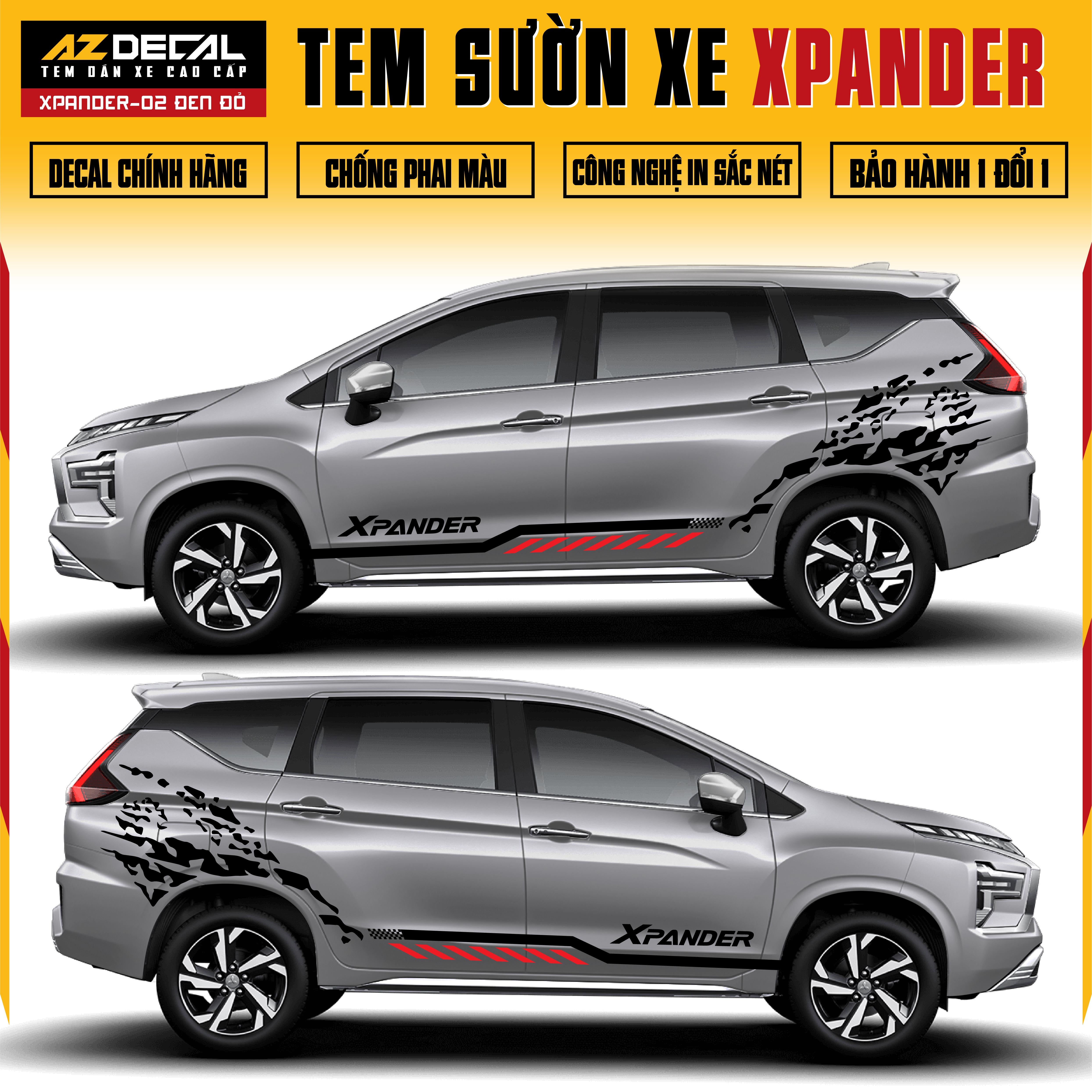 Tem Xe Xpander 02 - Tem Sườn Xe Thiết Kế Theo Yêu Cầu