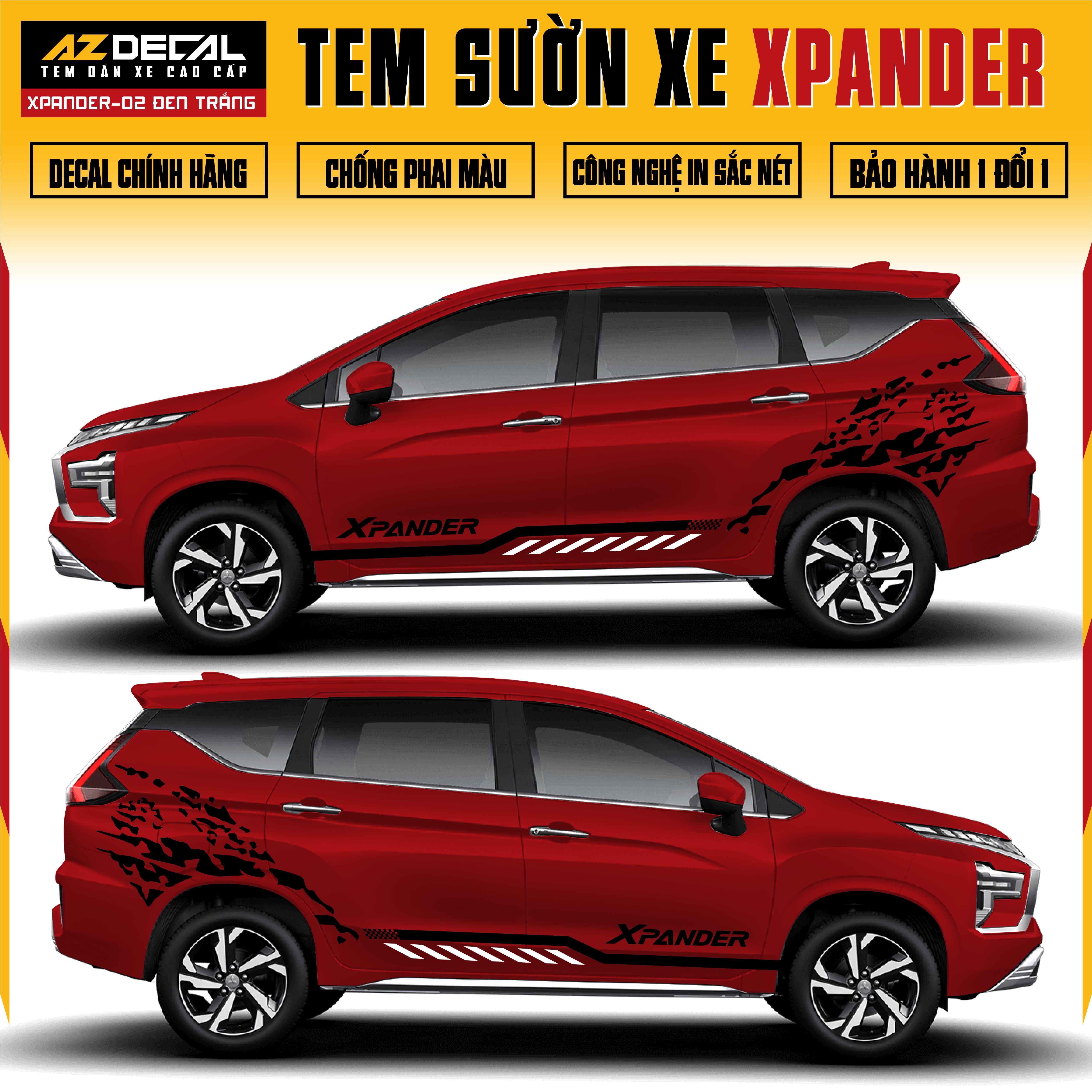 Tem Xe Xpander 02 - Tem Sườn Xe Thiết Kế Theo Yêu Cầu