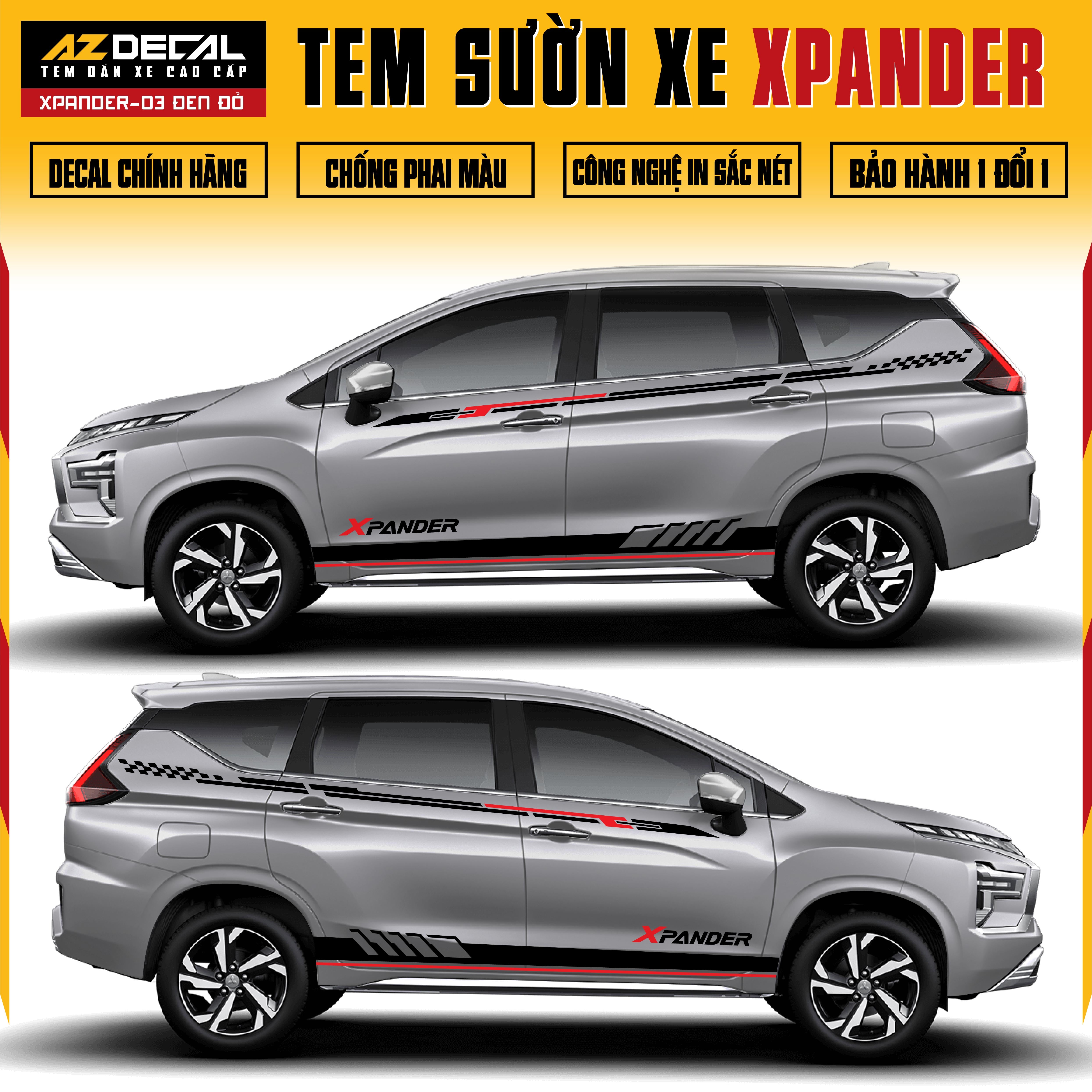 Tem Xe Xpander 03 - Tem Sườn Xe Thiết Kế Theo Yêu Cầu