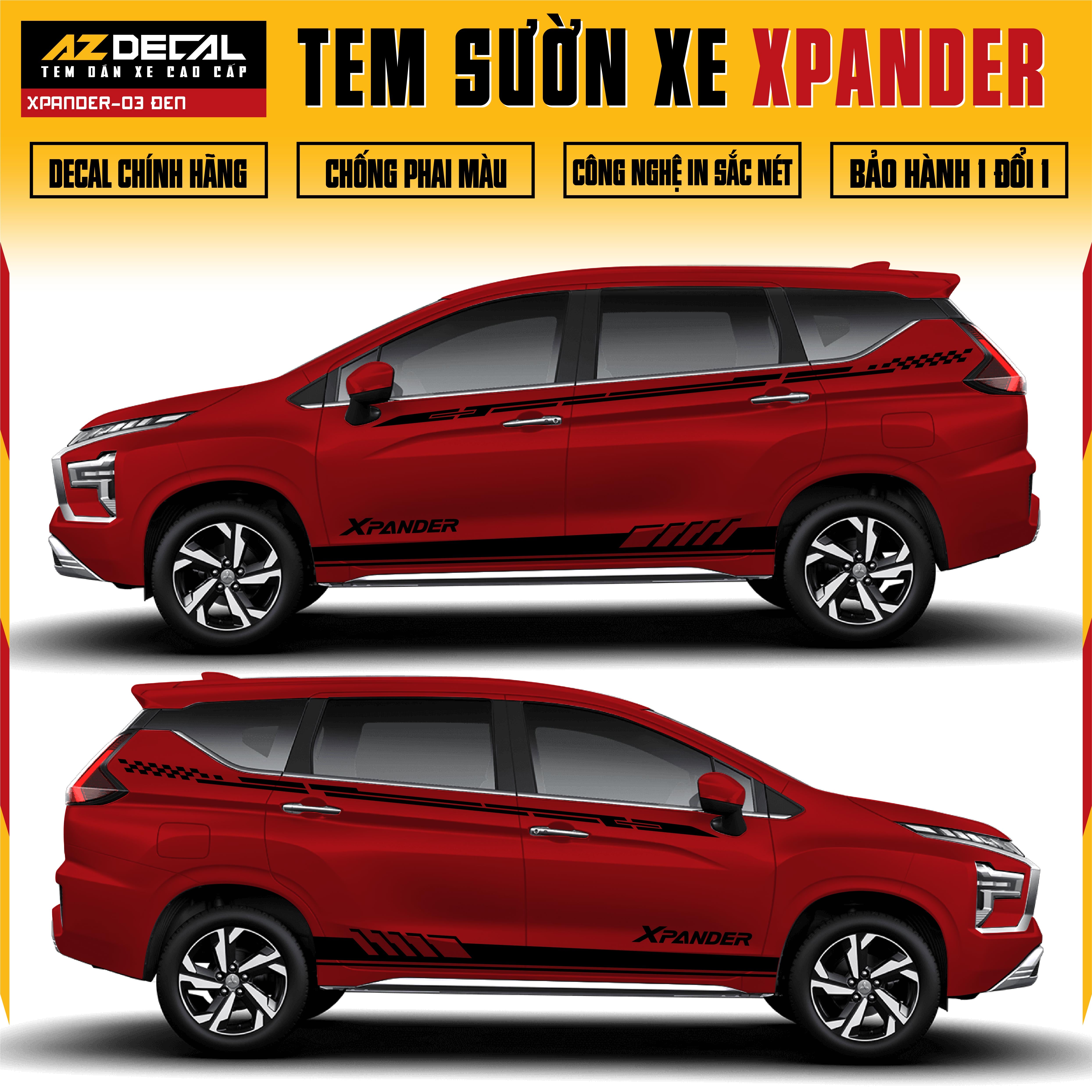 Tem Xe Xpander 03 - Tem Sườn Xe Thiết Kế Theo Yêu Cầu