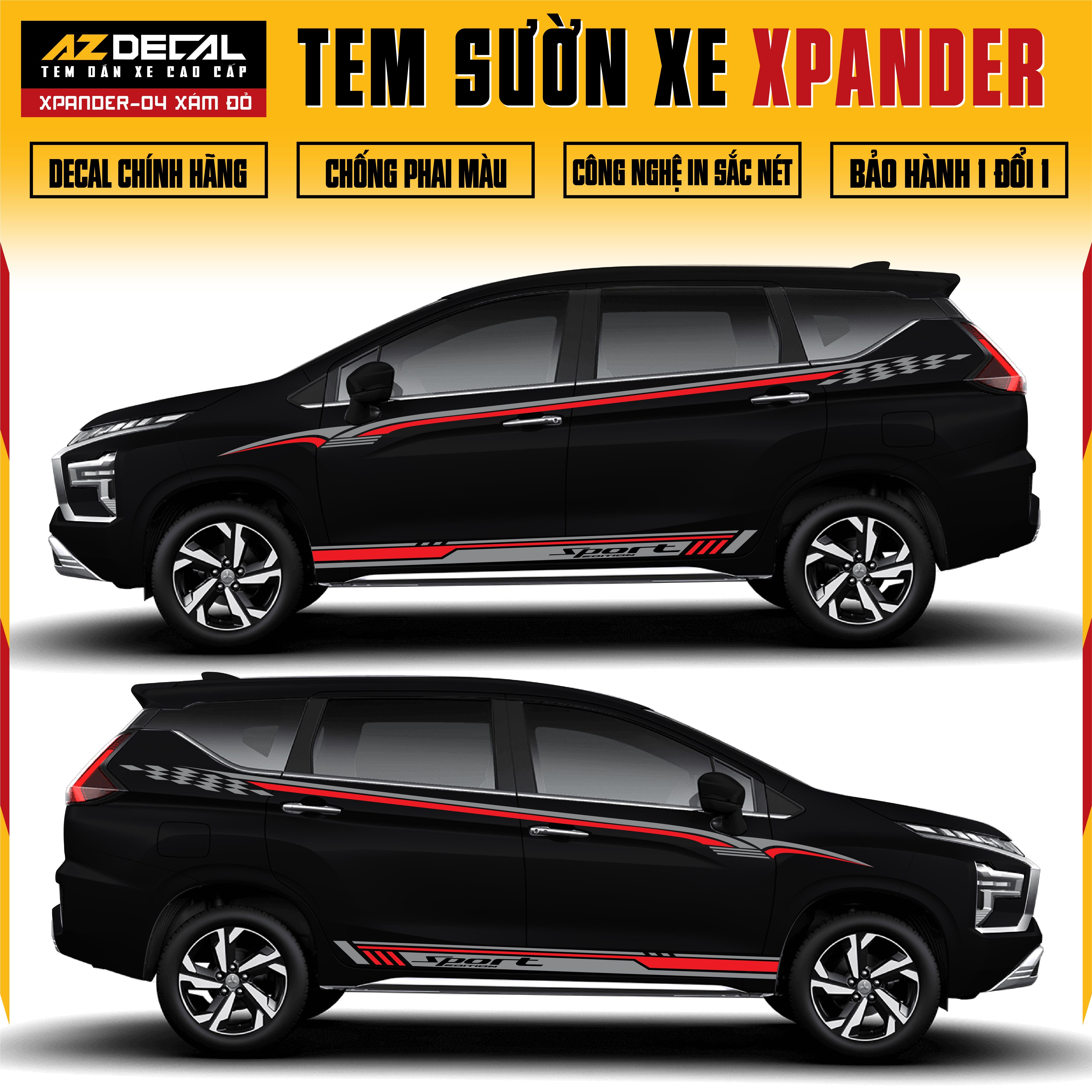 Tem Xe Xpander 04 - Tem Sườn Xe Thiết Kế Theo Yêu Cầu