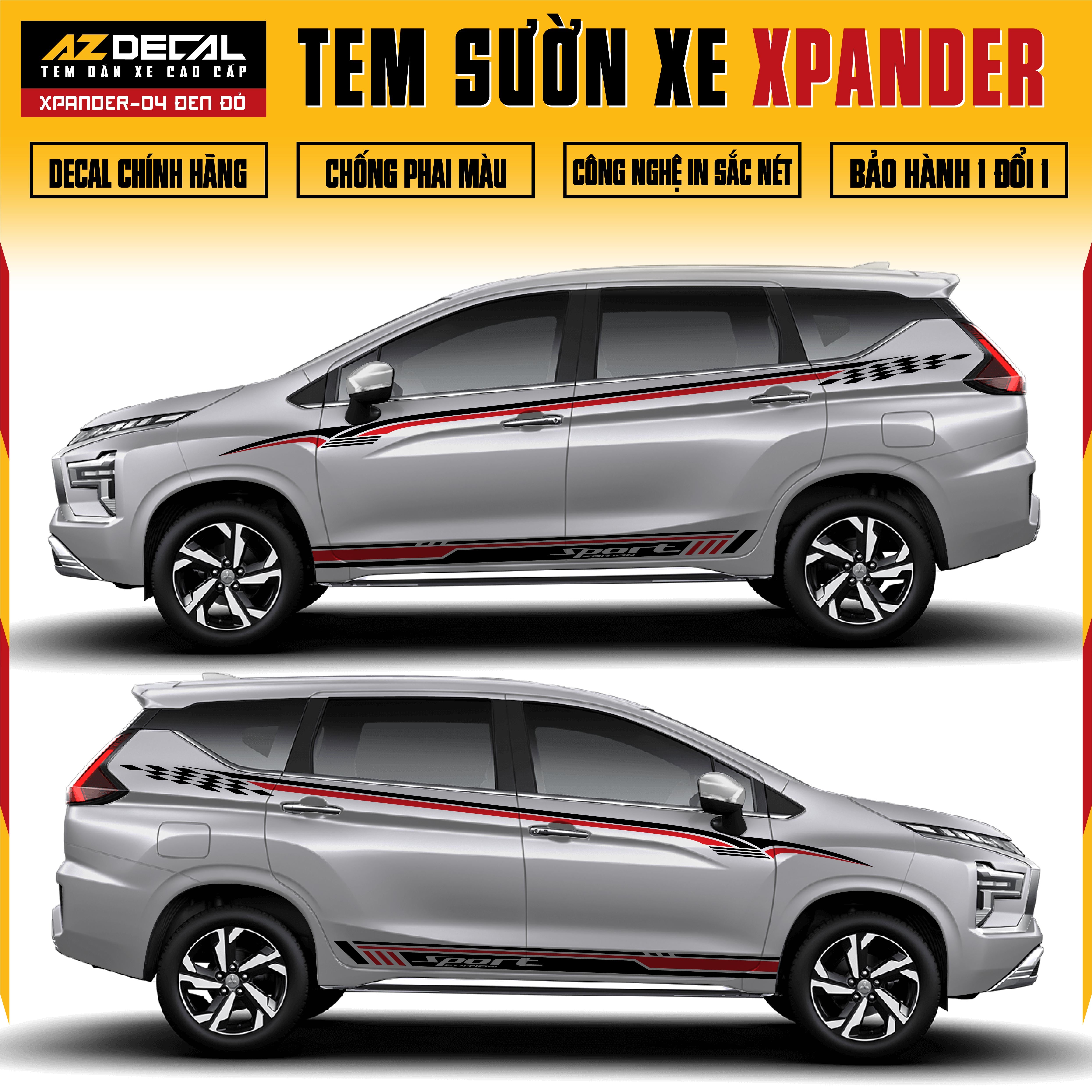 Tem Xe Xpander 04 - Tem Sườn Xe Thiết Kế Theo Yêu Cầu
