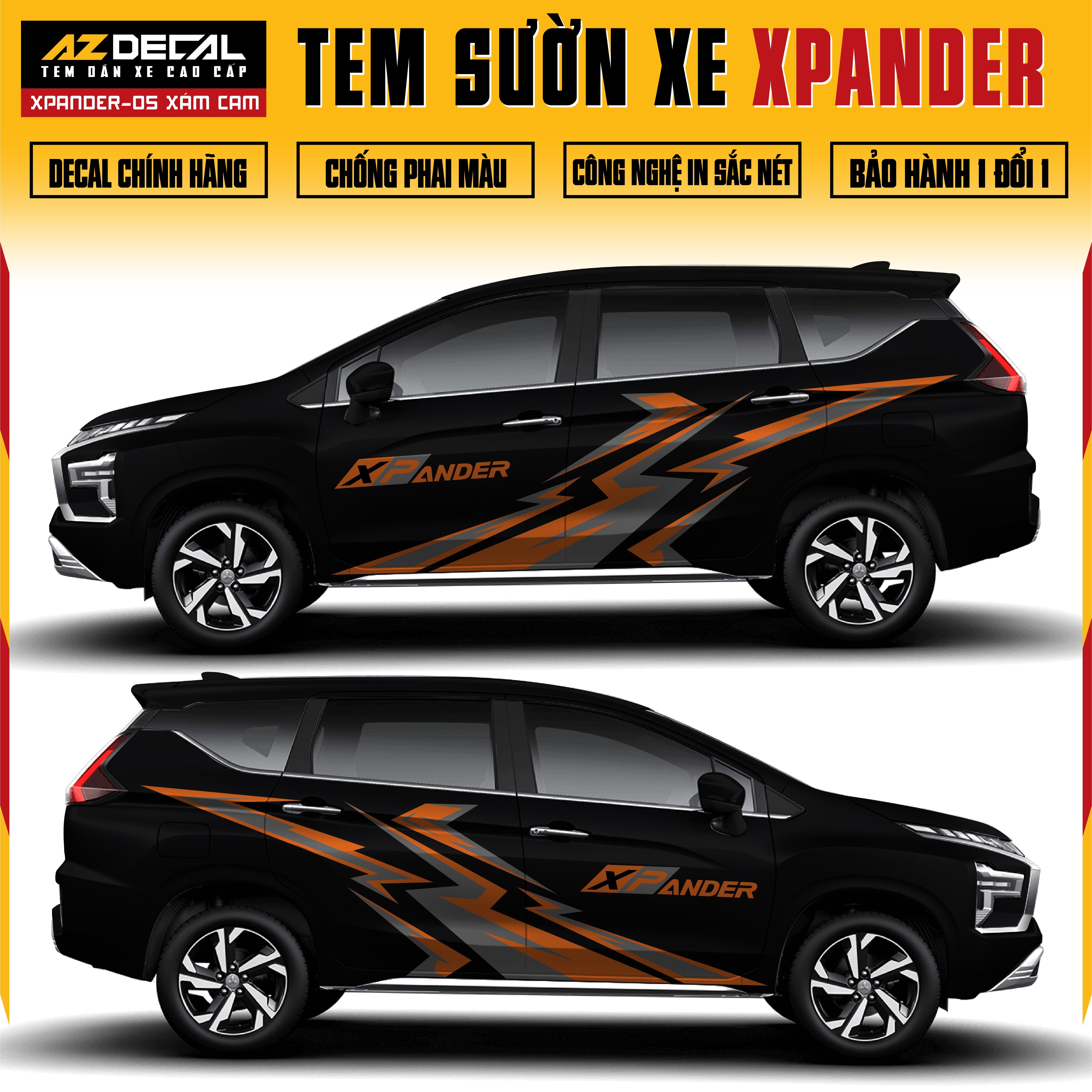 Tem Xe Xpander 05 - Tem Sườn Xe Thiết Kế Theo Yêu Cầu