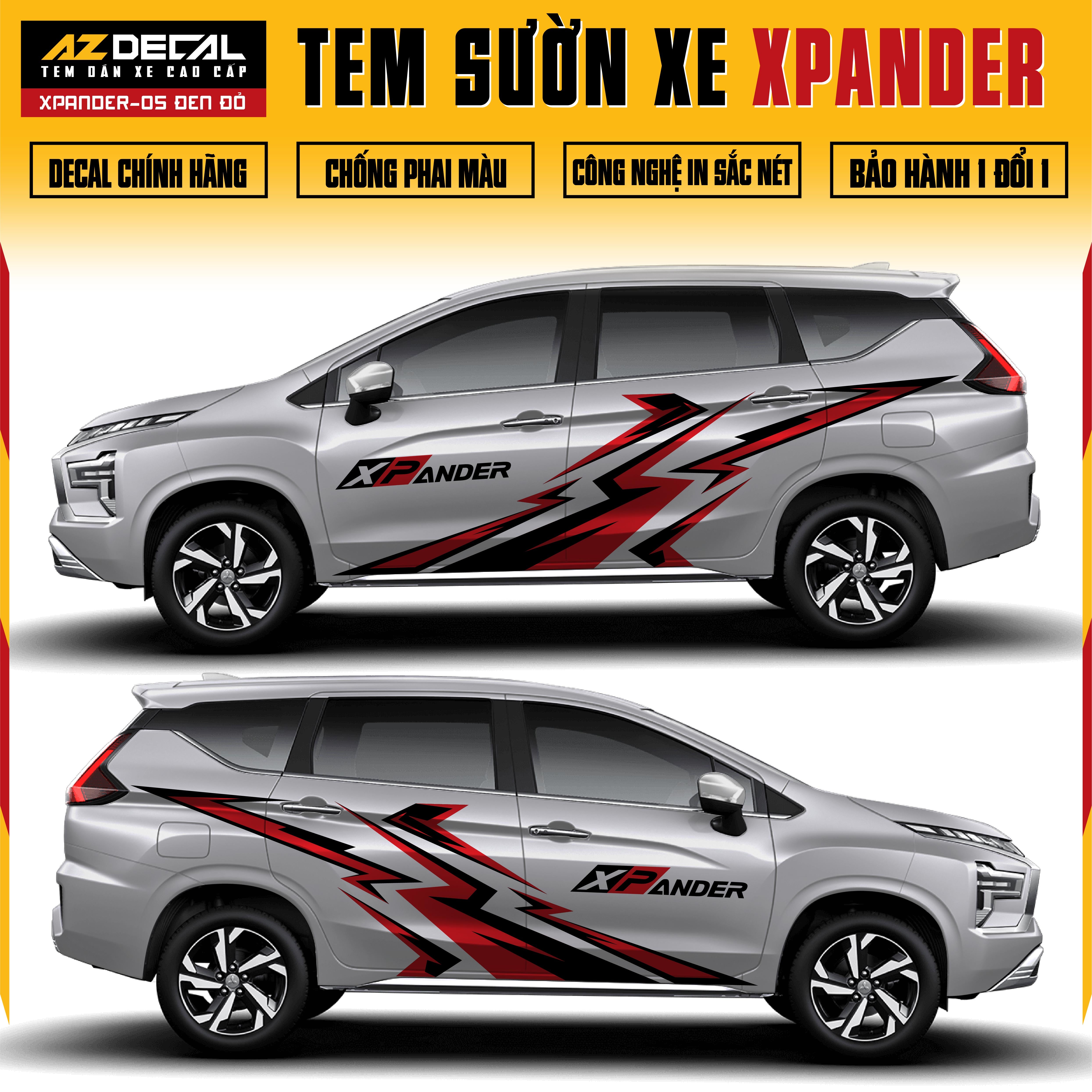 Tem Xe Xpander 05 - Tem Sườn Xe Thiết Kế Theo Yêu Cầu
