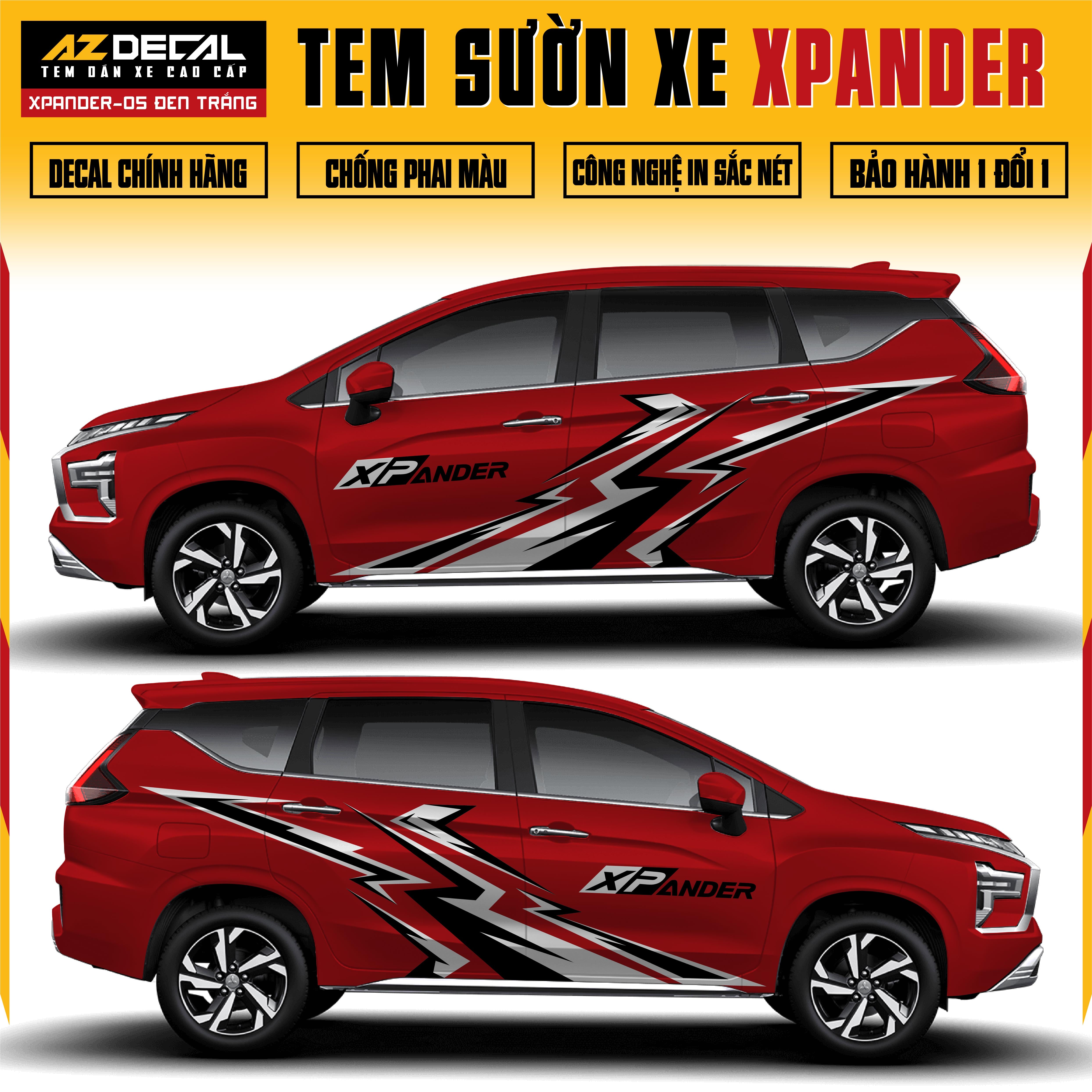Tem Xe Xpander 05 - Tem Sườn Xe Thiết Kế Theo Yêu Cầu
