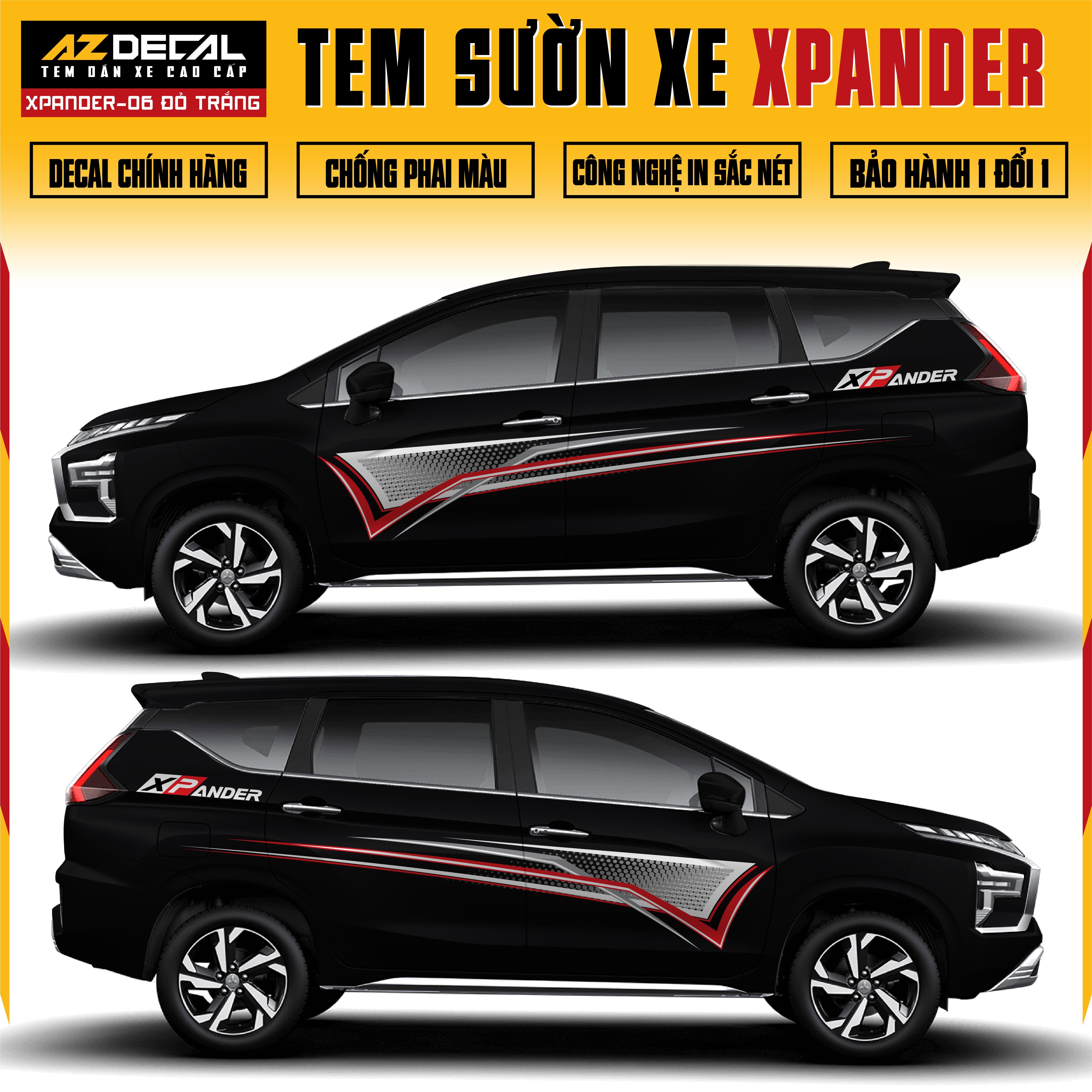 Tem Xe Xpander 06 - Tem Sườn Xe Thiết Kế Theo Yêu Cầu