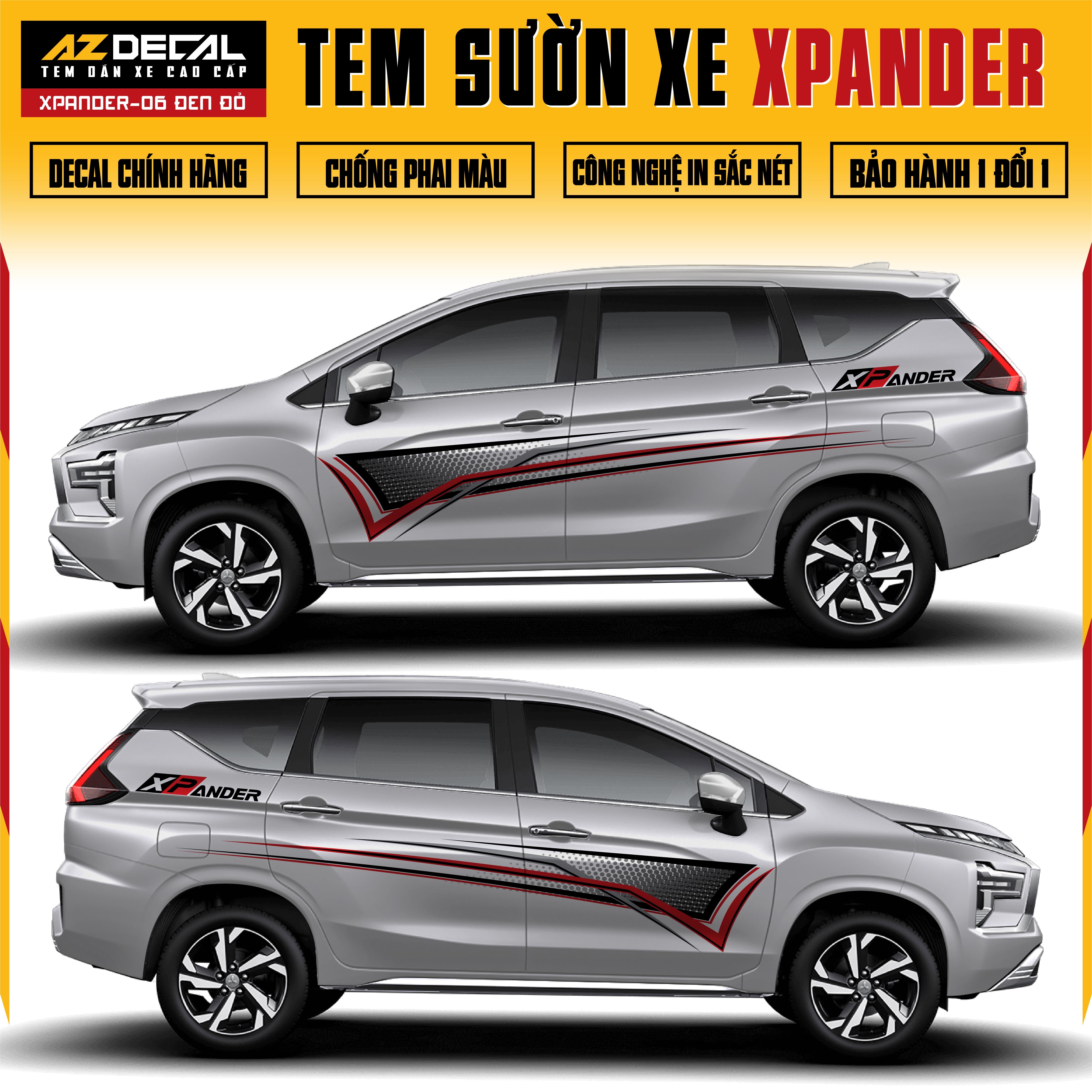 Tem Xe Xpander 06 - Tem Sườn Xe Thiết Kế Theo Yêu Cầu
