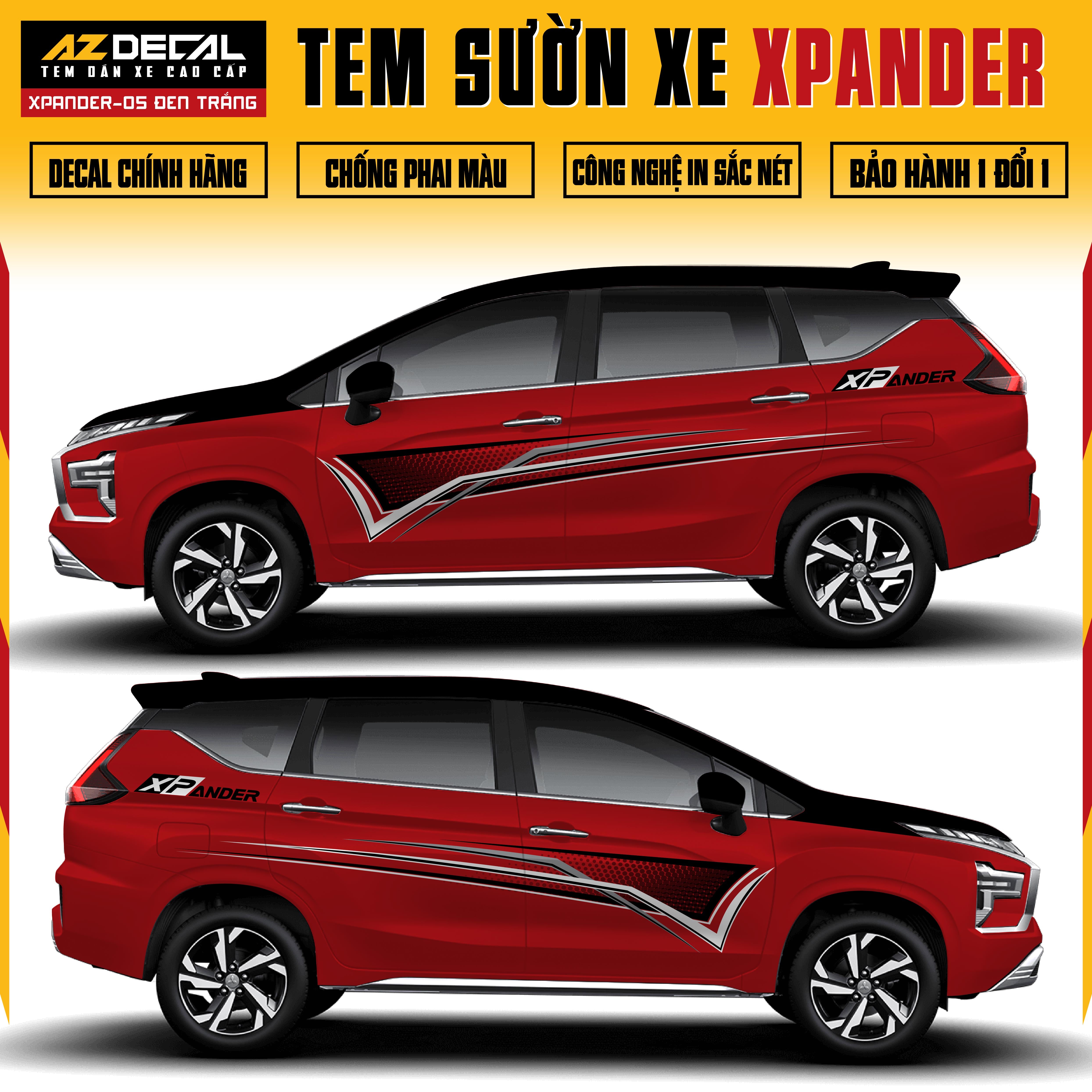 Tem Xe Xpander 06 - Tem Sườn Xe Thiết Kế Theo Yêu Cầu