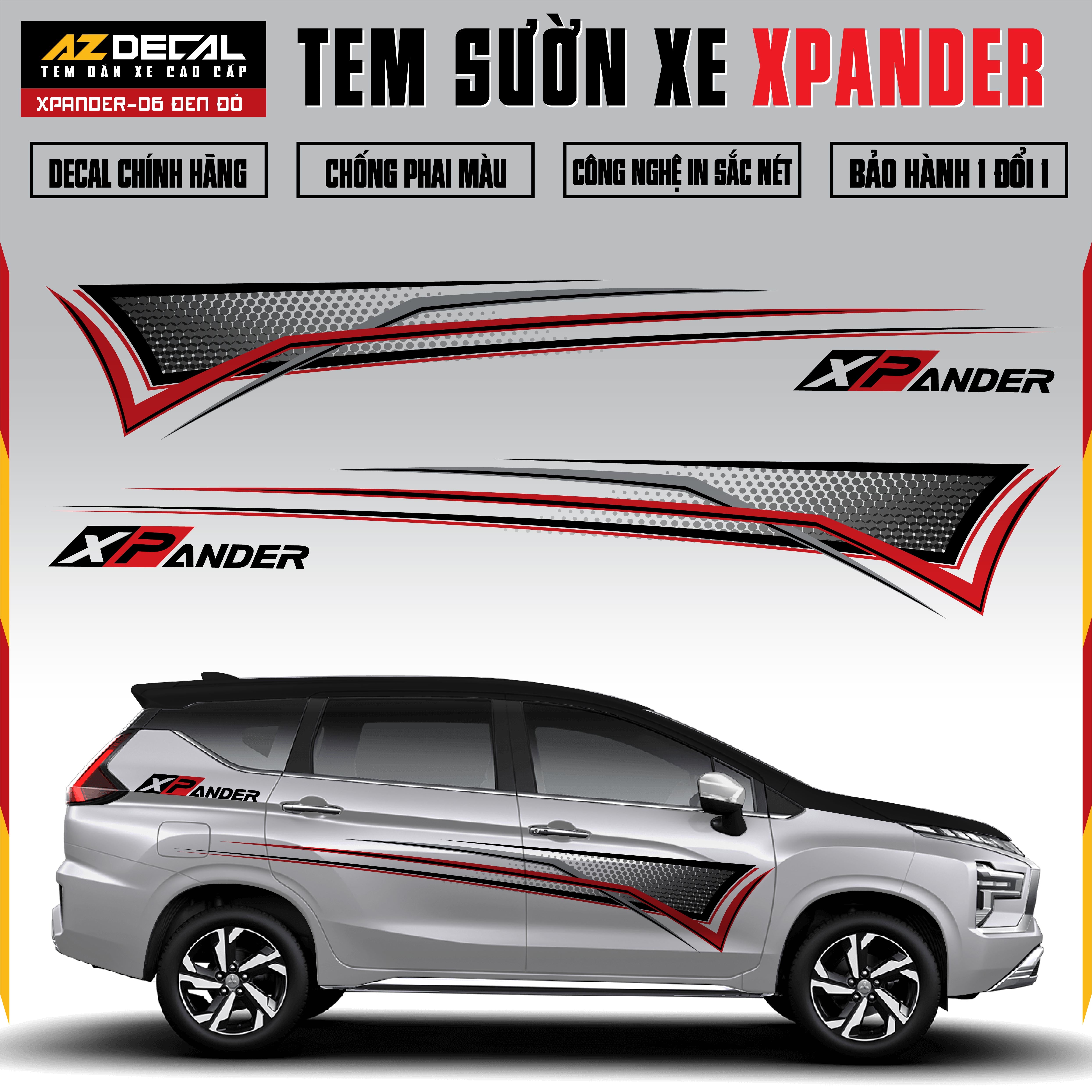 Tem Xe Xpander 06 - Tem Sườn Xe Thiết Kế Theo Yêu Cầu