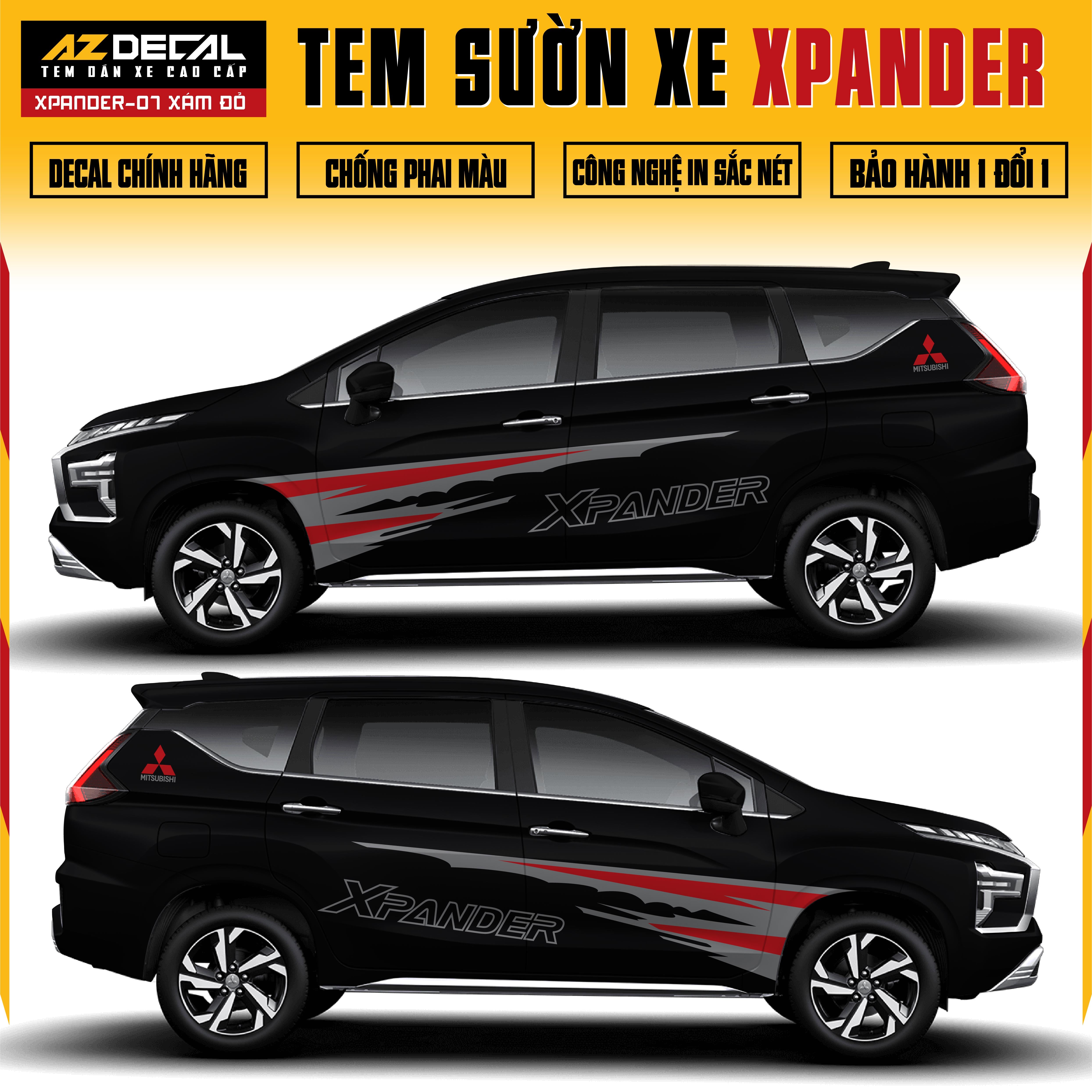 Tem Xe Xpander 07 - Tem Sườn Xe Thiết Kế Theo Yêu Cầu
