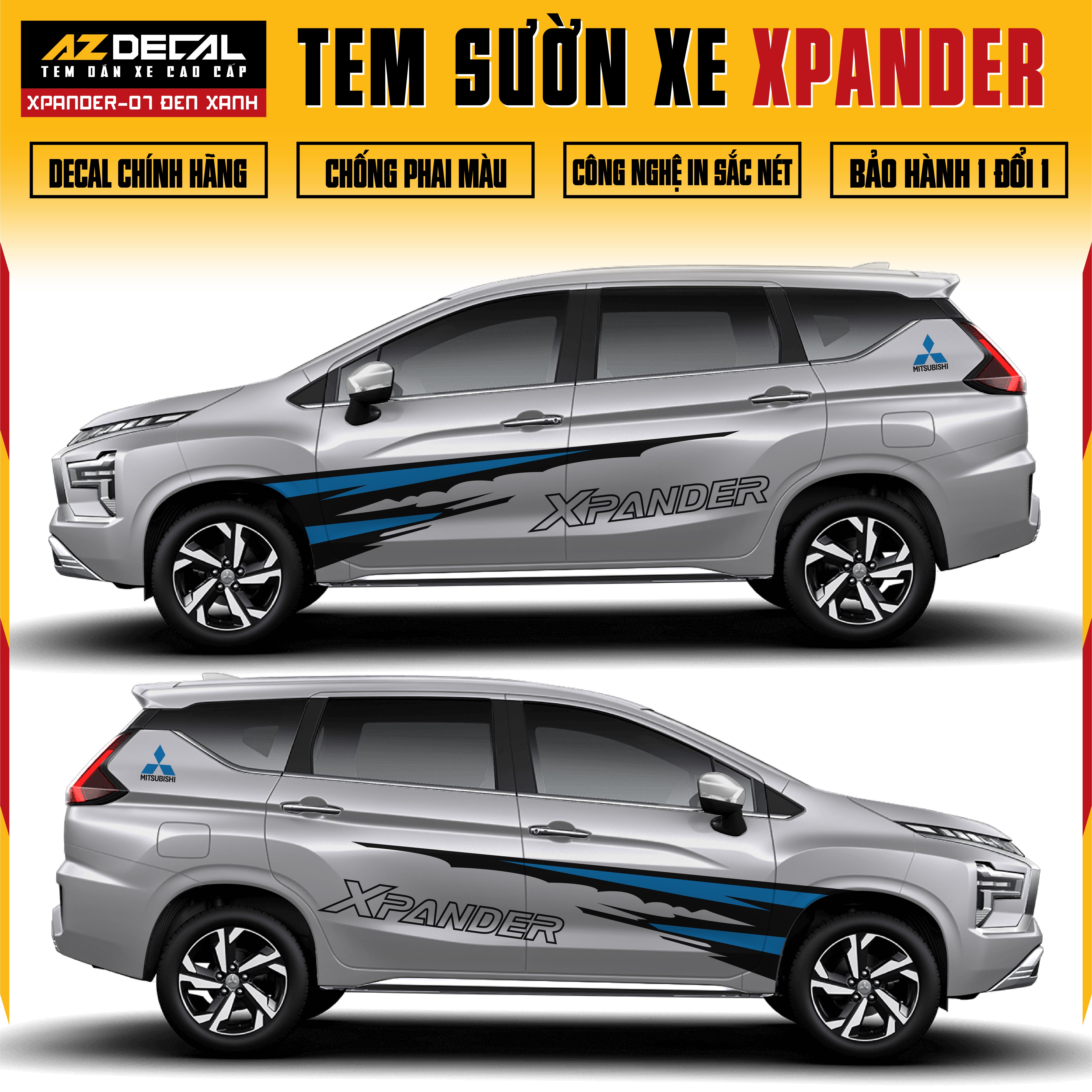 Tem Xe Xpander 07 - Tem Sườn Xe Thiết Kế Theo Yêu Cầu