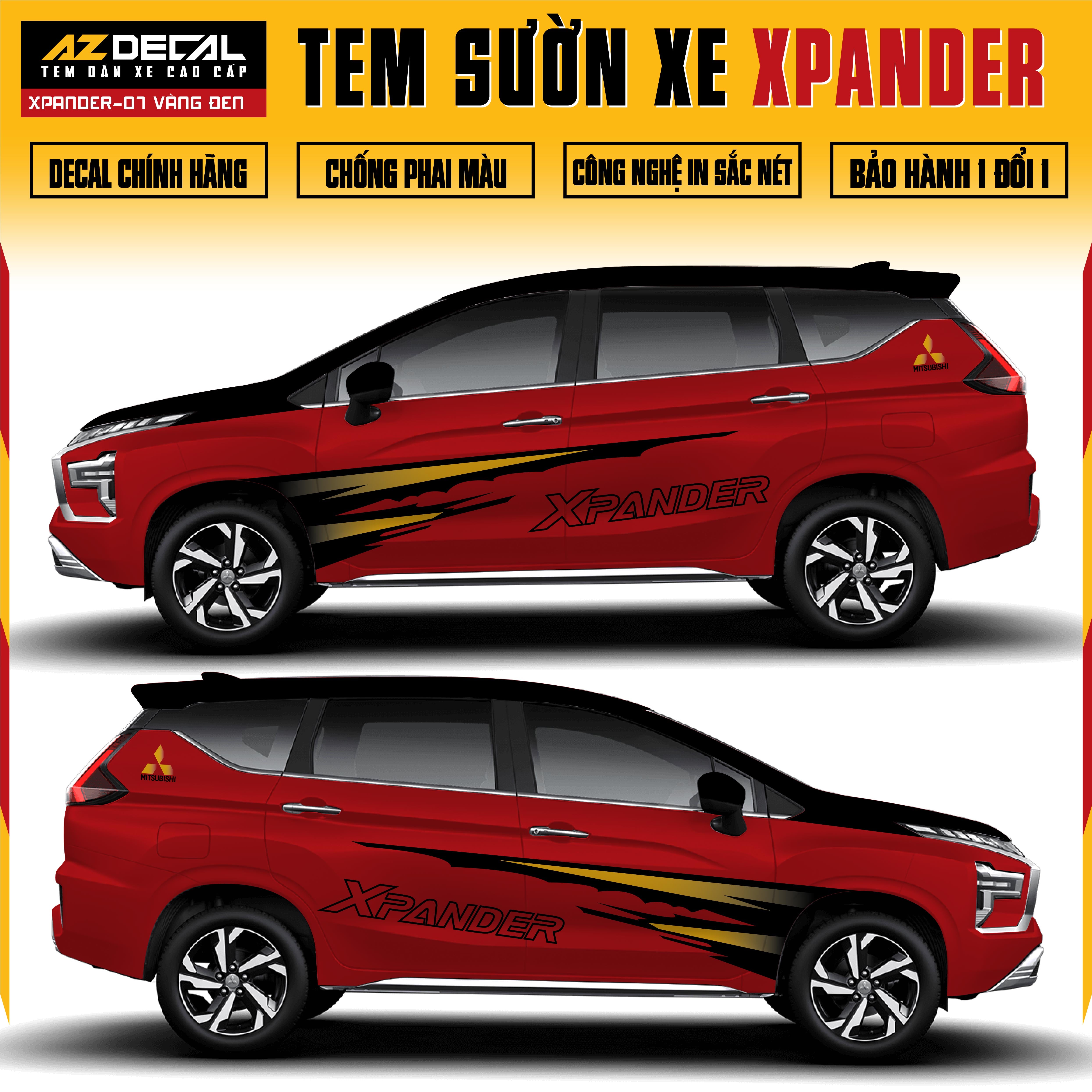 Tem Xe Xpander 07 - Tem Sườn Xe Thiết Kế Theo Yêu Cầu