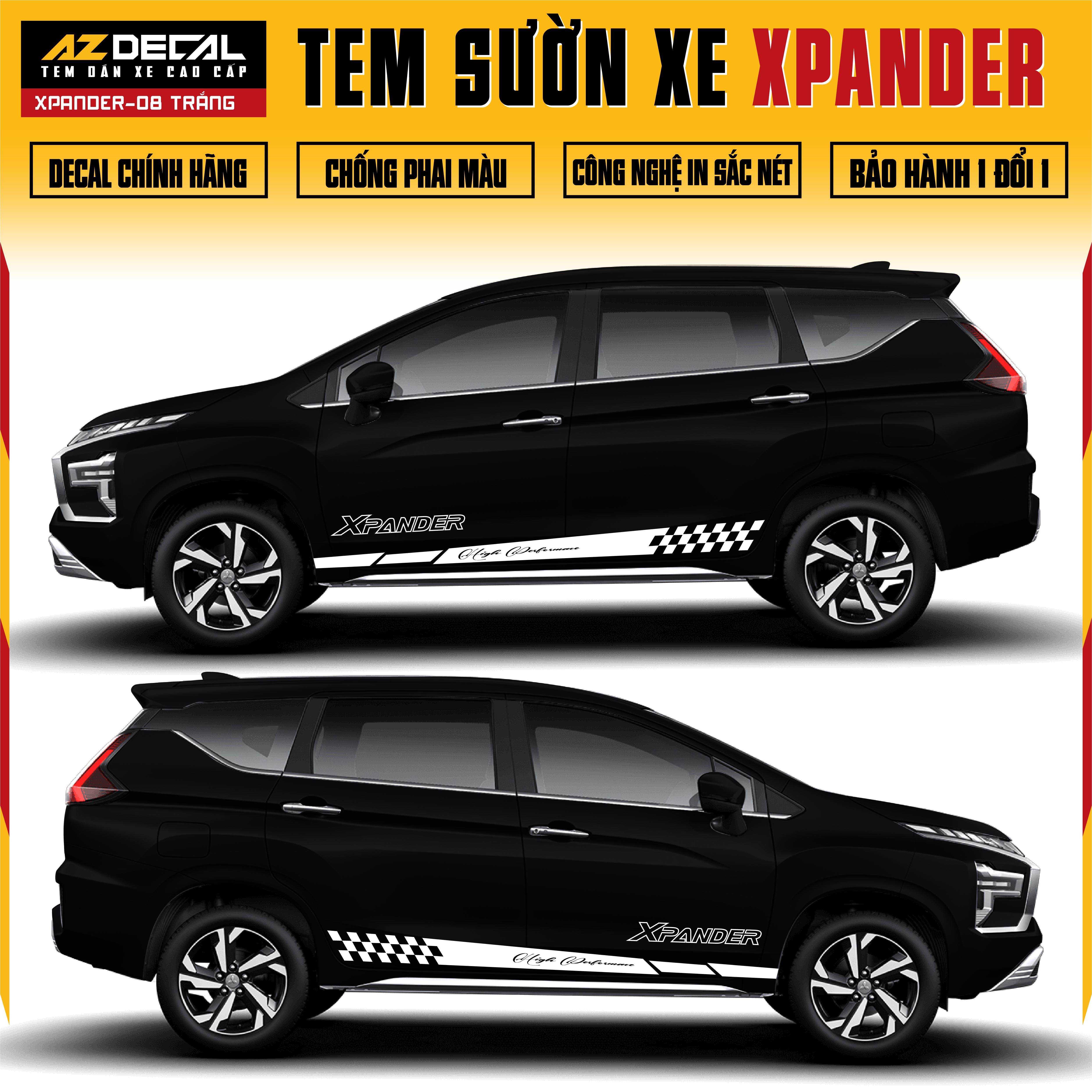 Tem Xe Xpander 08 - Tem Sườn Xe Thiết Kế Theo Yêu Cầu