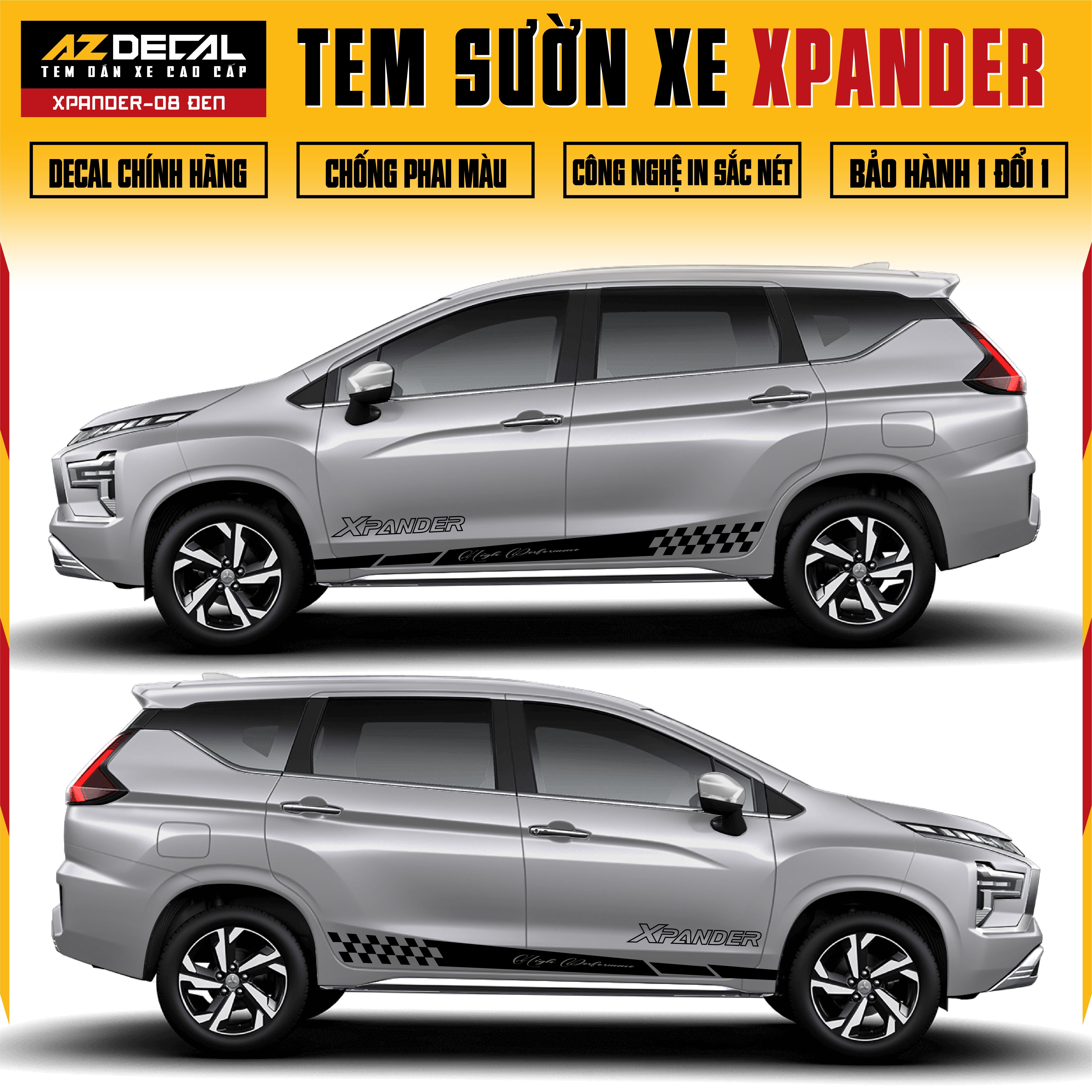 Tem Xe Xpander 08 - Tem Sườn Xe Thiết Kế Theo Yêu Cầu