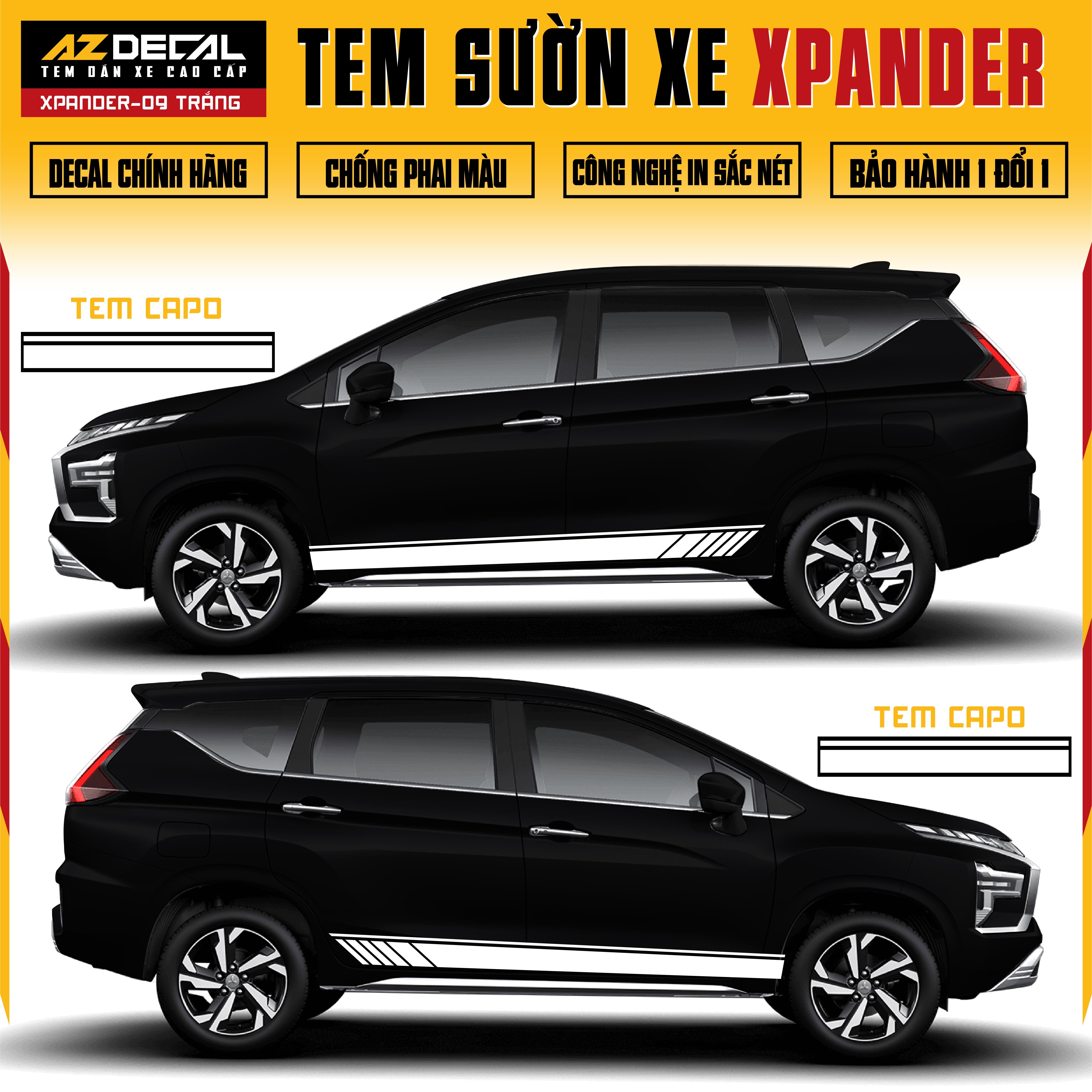 Tem Xe Xpander 09 - Tem Sườn Xe Thiết Kế Theo Yêu Cầu