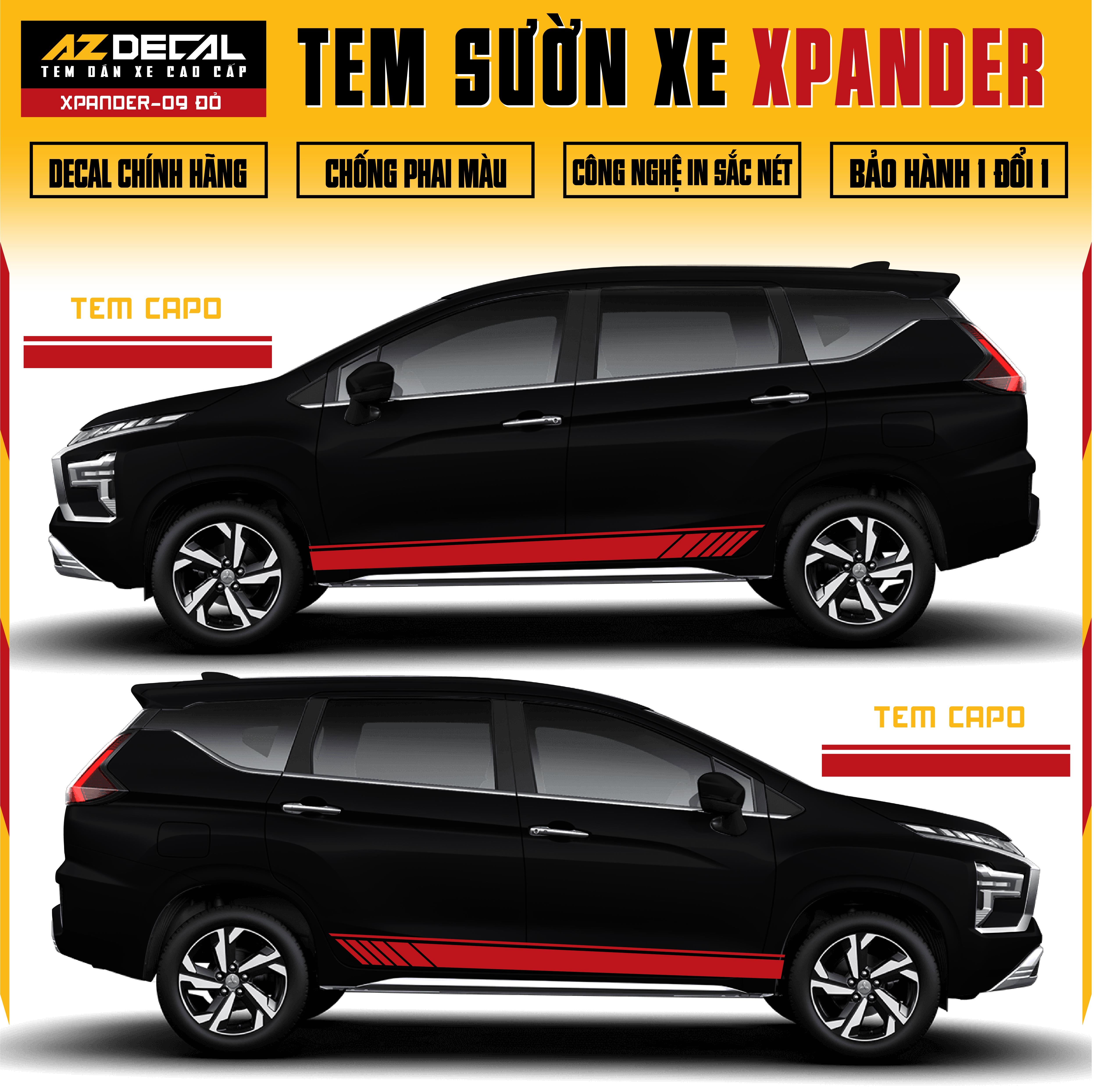 Tem Xe Xpander 09 - Tem Sườn Xe Thiết Kế Theo Yêu Cầu